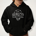 Brooklyn Basketball Rhinestone Shirt: Trendy Basketball Team Fans Apparel
