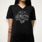 Brooklyn Basketball Rhinestone Shirt: Trendy Basketball Team Fans Apparel