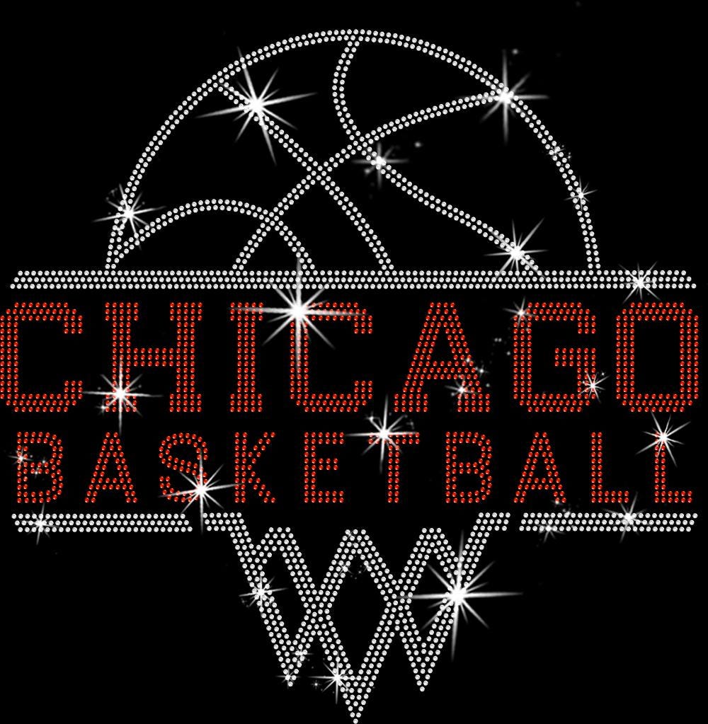 Chicago Basketball Sports Team Rhinestone Shirt: Unique Design Sweatshirt For Sports Lover