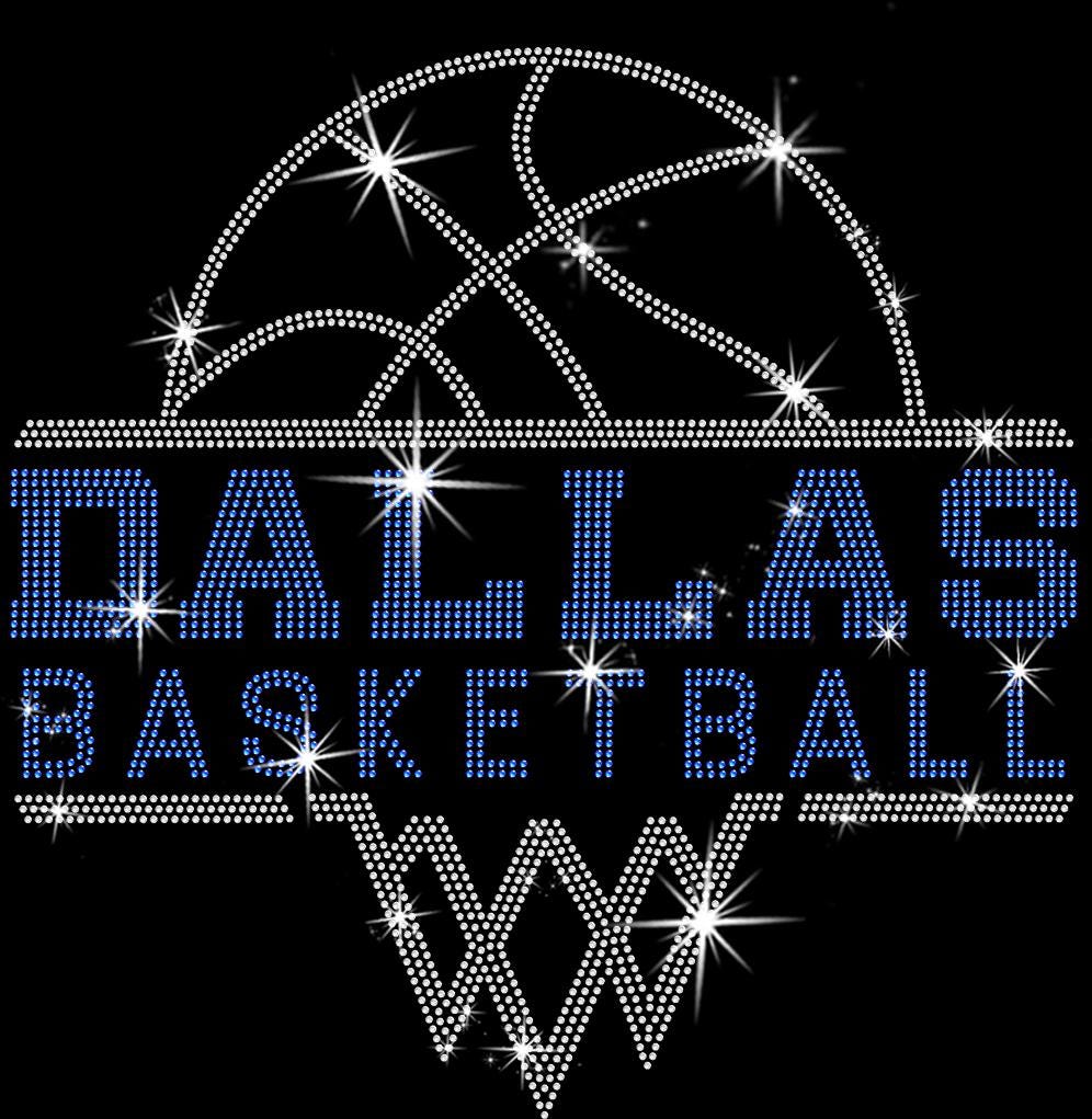 Dallas Basketball Sports Team Rhinestone T-shirt: Basketball Game Day Season Shirt