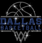 Dallas Basketball Sports Team Rhinestone T-shirt: Basketball Game Day Season Shirt