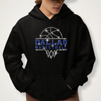 Dallas Basketball Sports Team Rhinestone T-shirt: Basketball Game Day Season Shirt