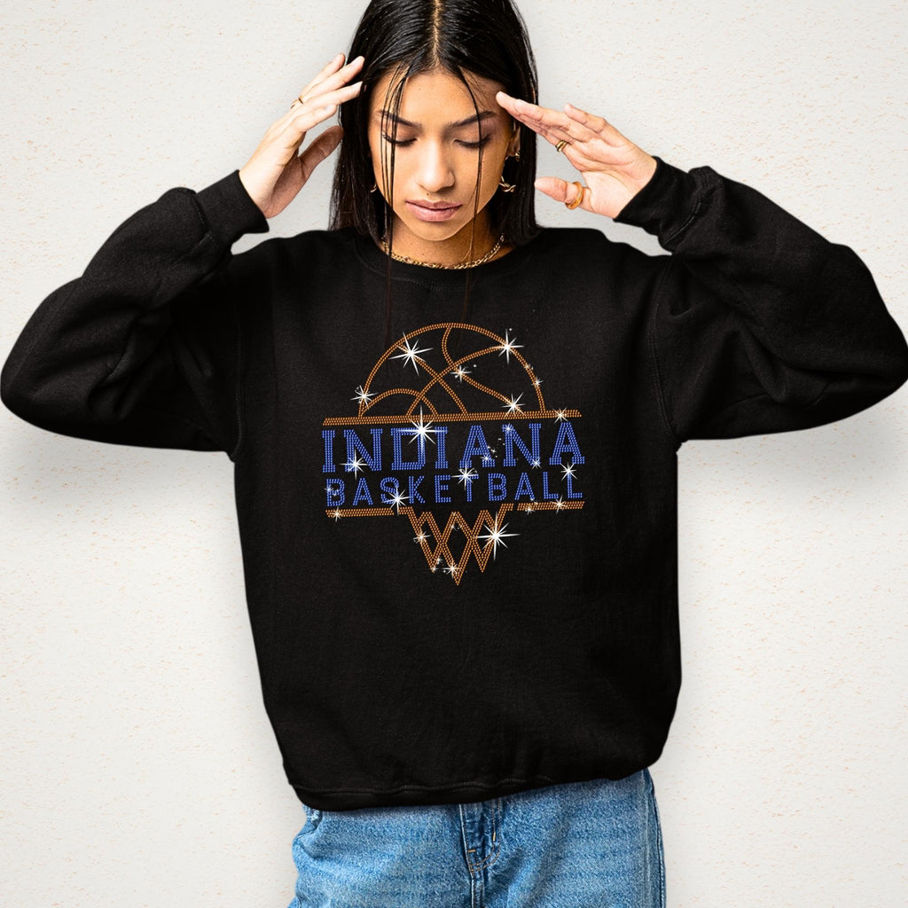 Indiana Basketball Sports Team Rhinestone Shirt: Perfect Gift for Die-hard Basketball Fans