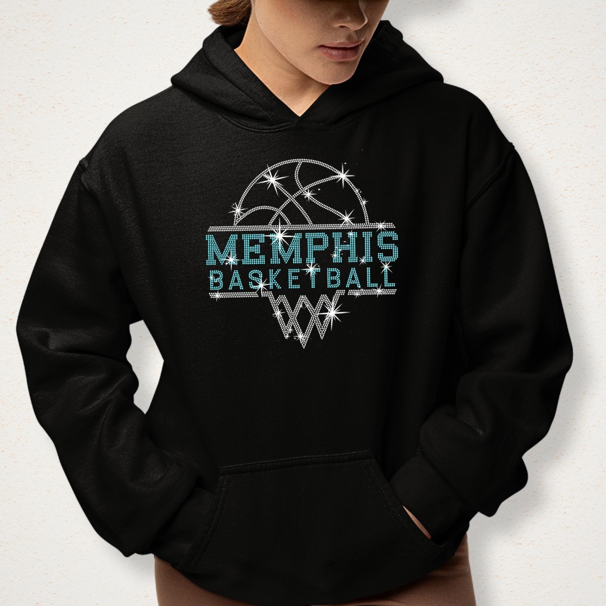 Memphis Basketball Team Rhinestone Shirt: Stylish Basketball Team Fans Hoodie