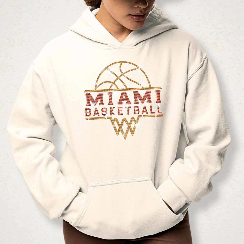 Miami Basketball Sports Team Rhinestone Shirt: Basketball Mom Sparkle Tee
