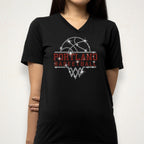 Portland Basketball Sports Team Rhinestone Shirt: Basketball Lovers Cheer Sparkle Tee