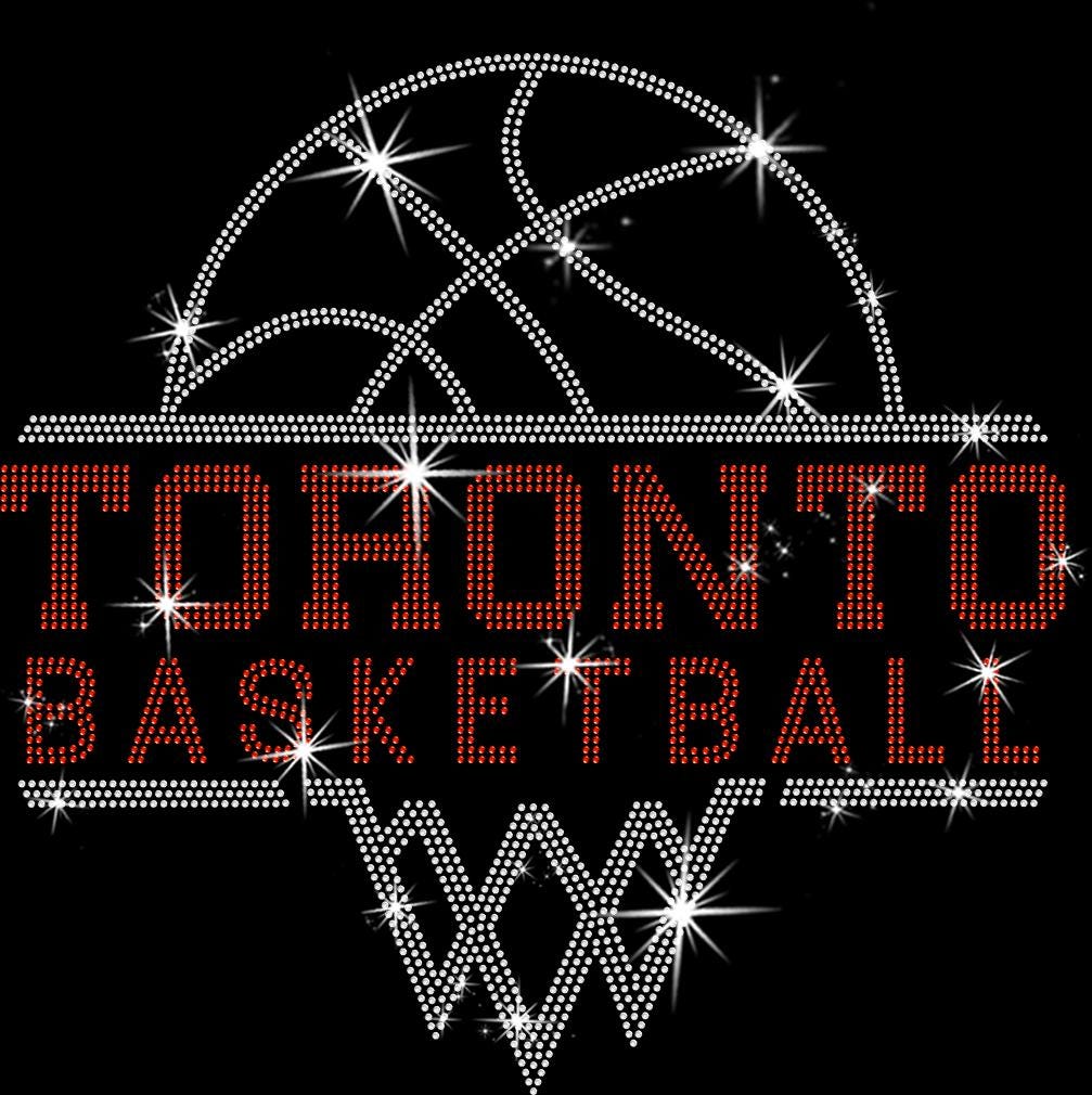Toronto Basketball Sports Team Rhinestone Shirt: Women's Basketball Sparkle Tee