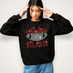 Atlanta Rhinestone Shirt, Atlanta Football Fans Top, Bling Football Team Sparkle Tee, Eye-Catching Design for Game Day, Gift for Her