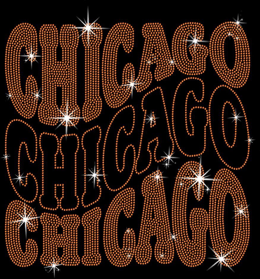 Chicago Rhinestone Shirt: Unique Football Team T-Shirt