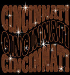 Cincinnati Rhinestone Shirt: Tailgating Game Day Football Sparkle Tee