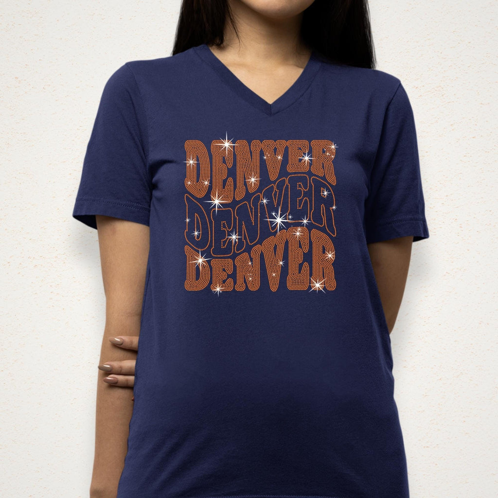 Denver Rhinestone Shirt: Bling Football Fan Outfit