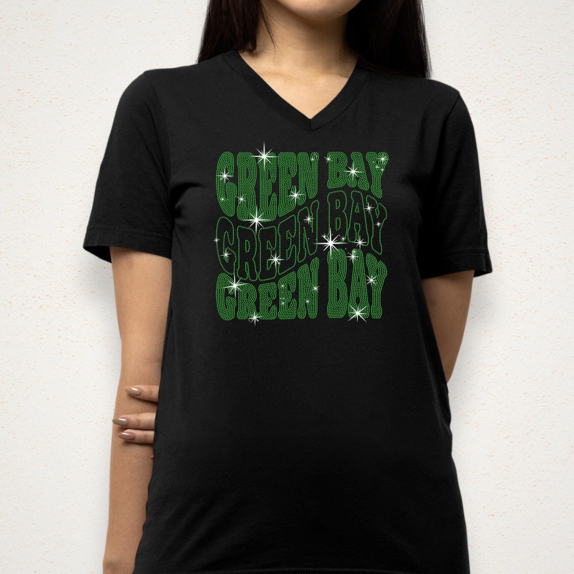 Green Bay Rhinestone Shirt: Unique Sports Fan T-shirt