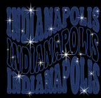 Indianapolis Rhinestone Shirt: Football Team Fans Bling Tee