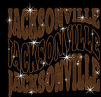 Jacksonville Rhinestone Shirt: Bling Football Team Fans Support Tee