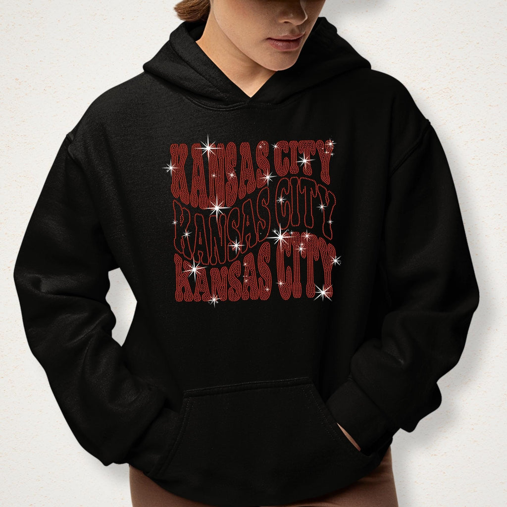 Kansas City Rhinestone Shirt: Sunday Football Sparkling Tee
