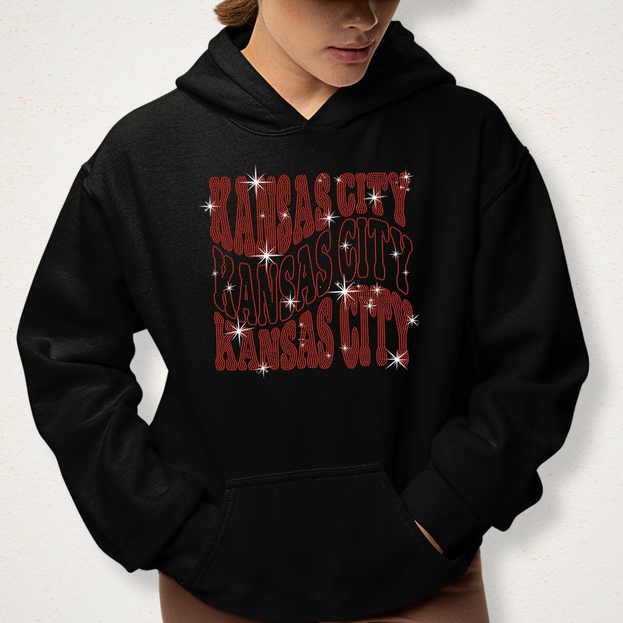 Kansas City Rhinestone Shirt: Sunday Football Sparkling Tee