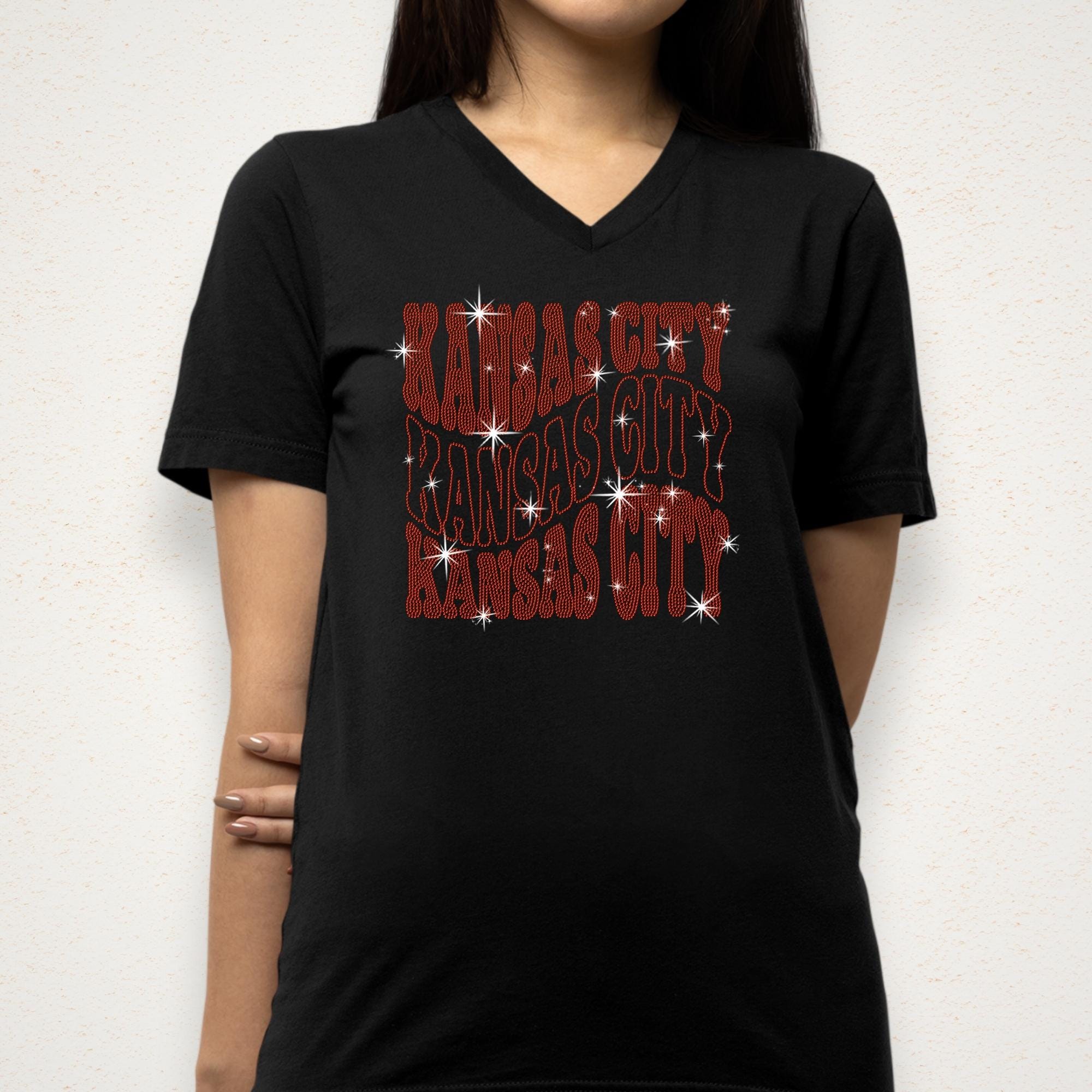 Kansas City Rhinestone Shirt: Sunday Football Sparkling Tee