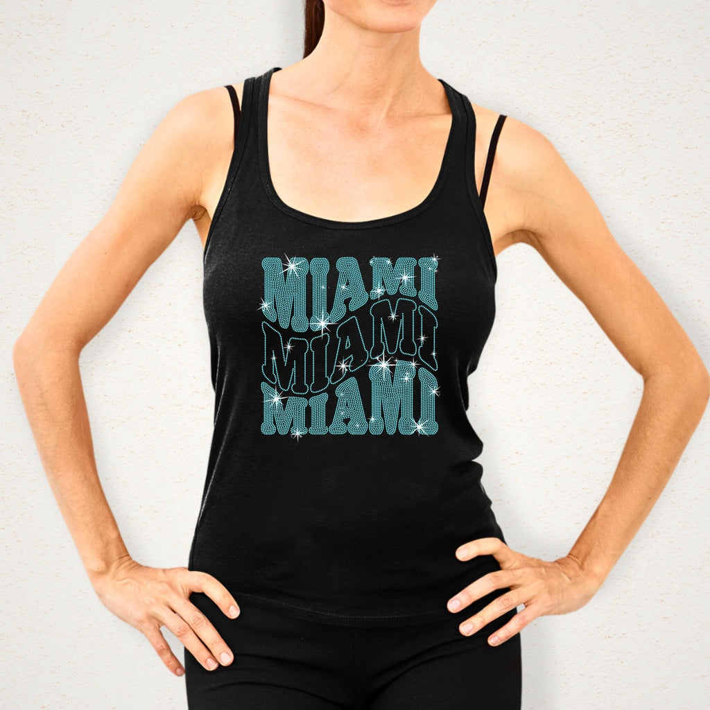 Miami Rhinestone Shirt: Sunday Day Football Tailgate Party Shirt