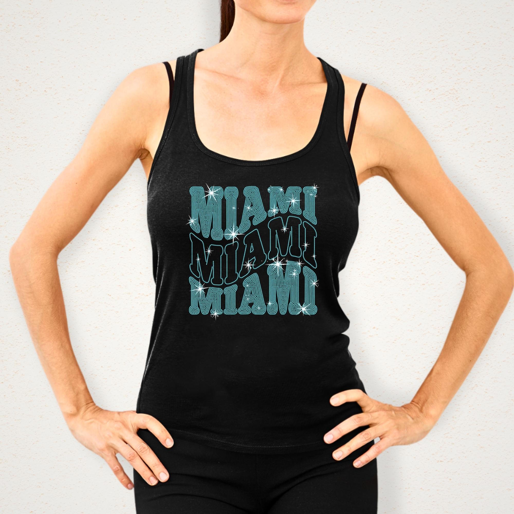 Miami Rhinestone Shirt: Sunday Day Football Tailgate Party Shirt