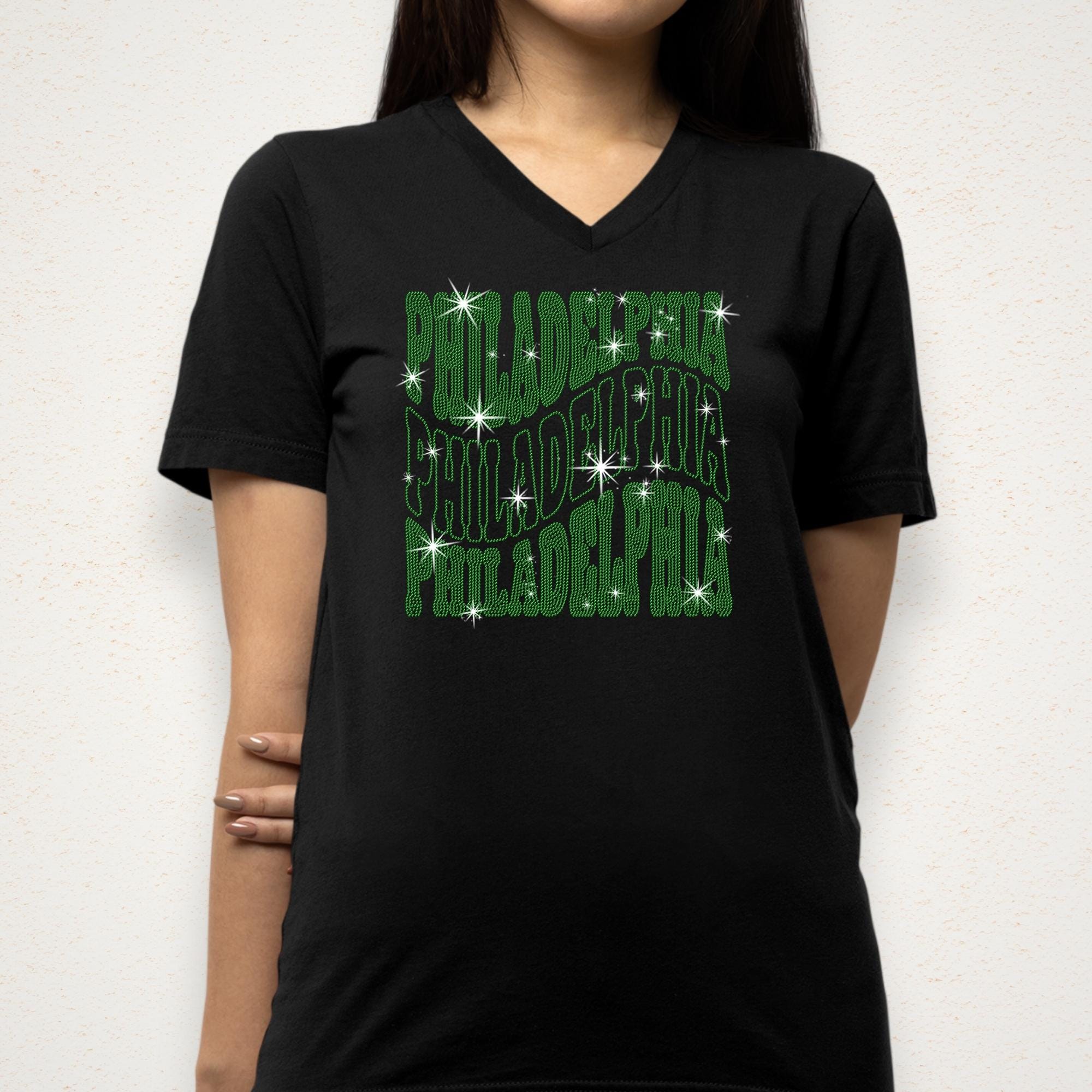 Philadelphia Rhinestone Shirt: Bling Sunday Football Fans Tee