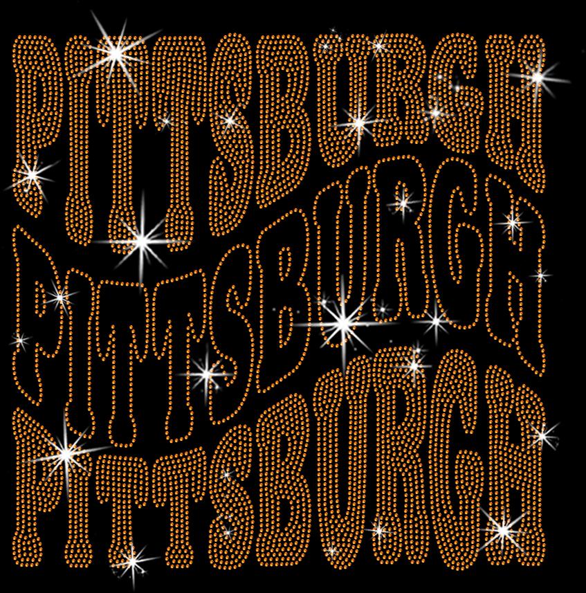 Pittsburgh Rhinestone Shirt: Bling Game Day Sports Tee