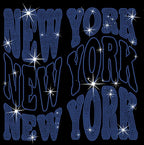 New York Rhinestone Shirt: Bling Sunday Tailgate Party Tee