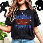 Buffalo Rhinestone Football Fan Shirt: Sparkling Game Day Tee