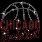 Chicago Basketball Rhinestone Shirt: Sparkling Retro Sports Team Fans Apparel