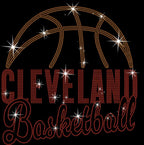 Cleveland Basketball Rhinestone Shirt: Basketball Team Women's Tee