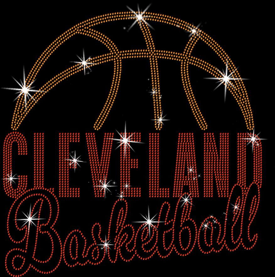 Cleveland Basketball Rhinestone Shirt: Basketball Team Women's Tee