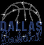 Dallas Basketball Rhinestone Shirt: Basketball Game Day Sparkle Tee