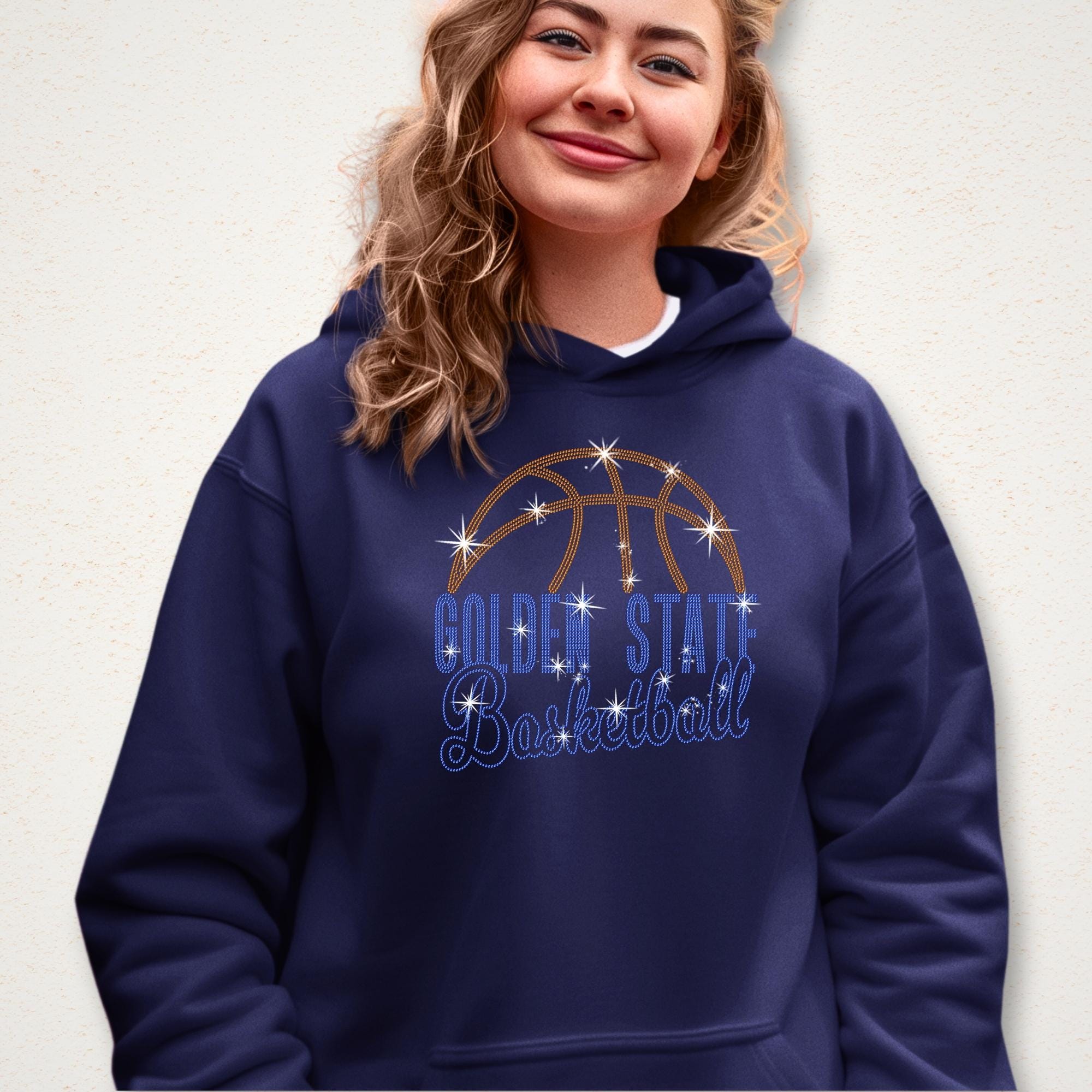 San Francisco Basketball Rhinestone Shirt: Funny Sports Fan Gift for Her