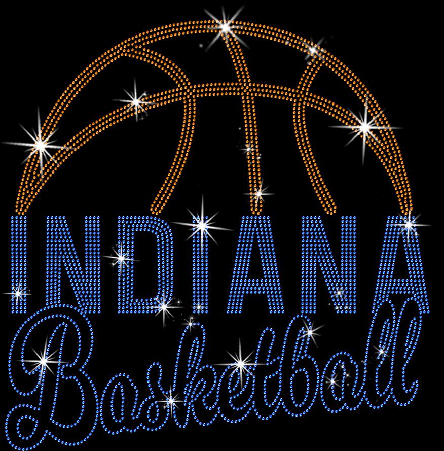 Indiana Basketball Rhinestone Shirt: Women's Sports Sparkle Tee