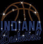 Indiana Basketball Rhinestone Shirt: Women's Sports Sparkle Tee