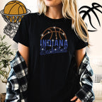 Indiana Basketball Rhinestone Shirt: Women's Sports Sparkle Tee