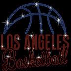 Los Angeles Basketball Rhinestone Shirt: Basketball Team Bling Hoodie
