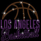 Los Angeles Basketball Rhinestone Shirt: Basketball Sports Season Fashion Aesthetic Top