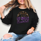 Los Angeles Basketball Rhinestone Shirt: Basketball Sports Season Fashion Aesthetic Top