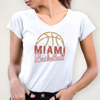 Miami Basketball Rhinestone Shirt: Tailgate Sweatshirt Gift for Fans