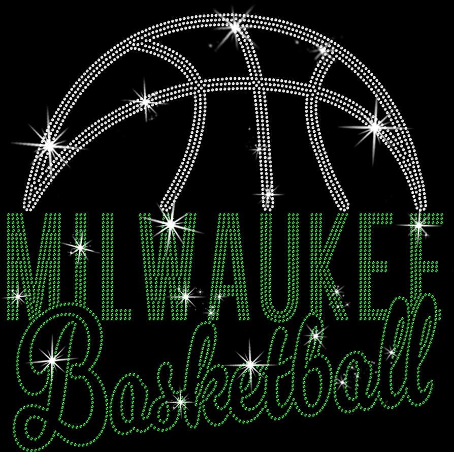 Milwaukee Basketball Rhinestone Shirt: Basketball Sweatshirt Gift for Fans