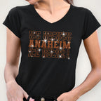 Anaheim Ice Hockey Rhinestone Shirt: Sparkling Hockey Player Tee