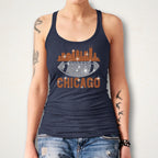 Chicago Rhinestone Football Shirt: Game Day Tee