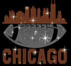 Chicago Rhinestone Football Shirt: Game Day Tee