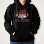 Arizona Rhinestone Football T-Shirt: Sparkling Team Spirit Tee