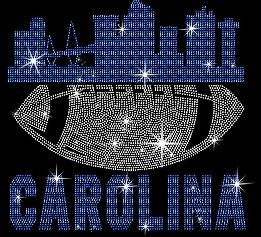 Rhinestone Carolina Football Shirt: Sparkling Game Day Tee