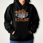 Cleveland Rhinestone Football Shirt: Sparkling Game Day Tee