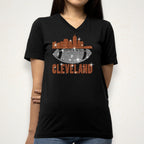 Cleveland Rhinestone Football Shirt: Sparkling Game Day Tee