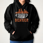 Denver Rhinestone Football Shirt: Game Day Tee for Her