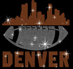 Denver Rhinestone Football Shirt: Game Day Tee for Her