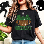 Green Bay Rhinestone Football Shirt: Sparkling Game Day Tee